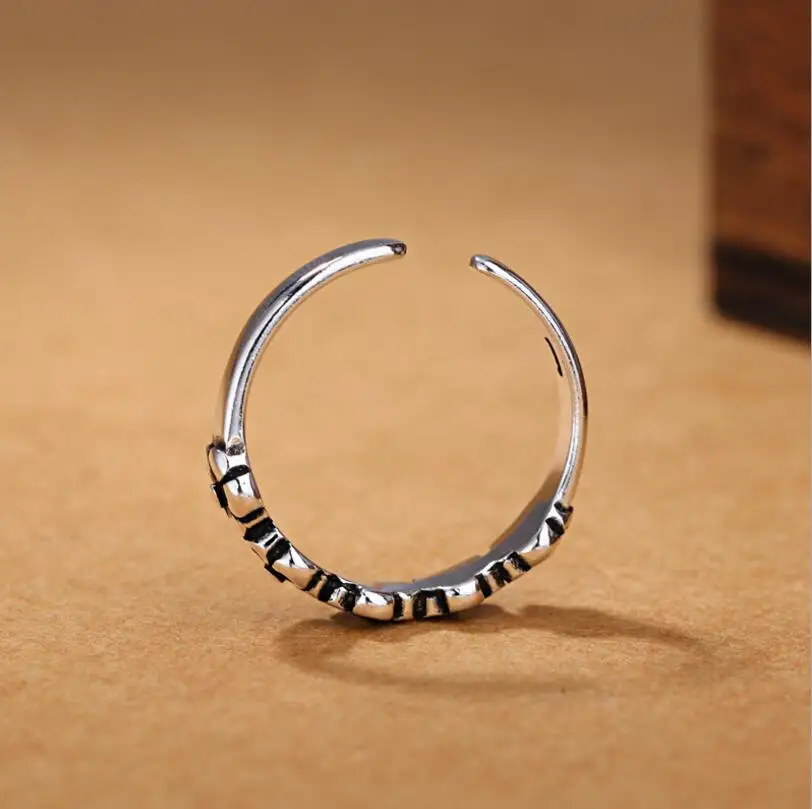 Anenjery, 925 пробы, Серебряное ювелирное изделие, Ретро стиль, богатый цветок, тайское серебряное кольцо, Женское кольцо, S-R264