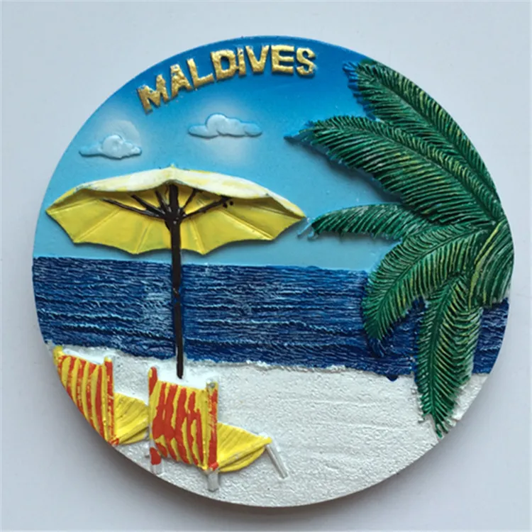 

Maldives tourist souvenir resin refrigerator stickers