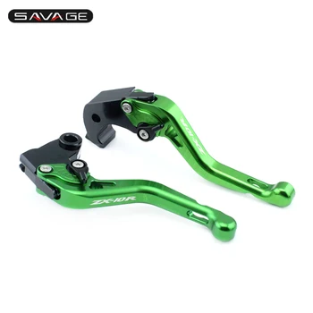 

Short Brake Clutch Levers For KAWASAKI NINJA ZX10R 2004-2005 Motorcycle CNC Aluminum Adjustable Logo ZX-10R