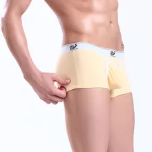 Sexy Gay cueca Siamese Boxers Modal Mens Underwear Homme Cuecas Calzoncillos Transparent Slip Homme male boxer 2008 PJ