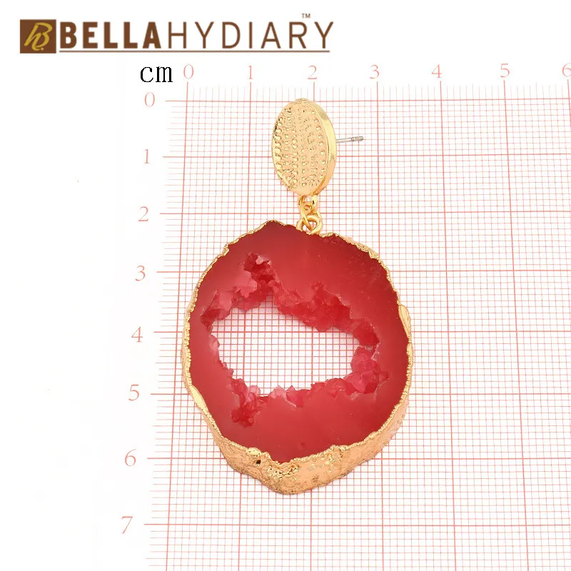 Druzy earrings resin earrings jewelry Ohrringe bijoux earings earring earing pendientes brinco big earrings vintage jewelry wedding earrings geometric earrings long earrings gifts for women (2)