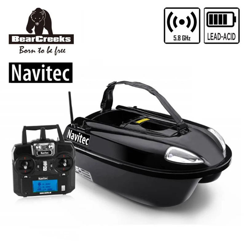 

BearCreeks Navitec V2 Carp Fishing Bait Boat with Lead Acid battery 500M RC Remote Control Explosion hook 2000G Lure Load