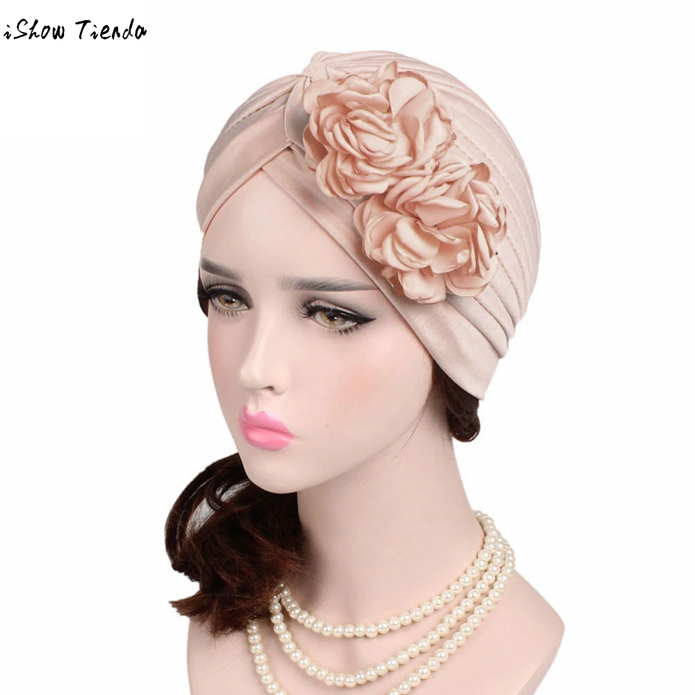 Aliexpress.com : Buy Women Large Flower Model Headscarf Solid ...