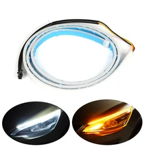 2pcs Free Slim Flexible Tear Strip Headlight Strip Car Daytime Running Lights LED DRL Strip Running Day Light Turn Signal Lamp 2pcs Free Slim Flexible Tear Strip Headlight Strip Car Daytime Running Lights LED DRL Strip Running Day Light Turn Signal Lamp