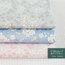 Ретро 3 шт. 50x40 см цветочный саржа Чистый хлопок синий розовый серый комплект кровати «сделай сам» одеяло украшение дома 70 г