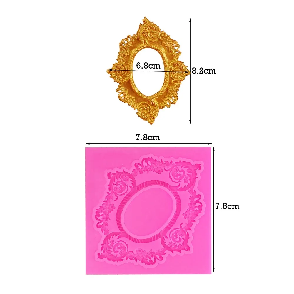 Фоторамка в форме 3D помадки торт силиконовые формы для формы из полимерной глины шоколадные кондитерские конфеты украшения инструменты F1148
