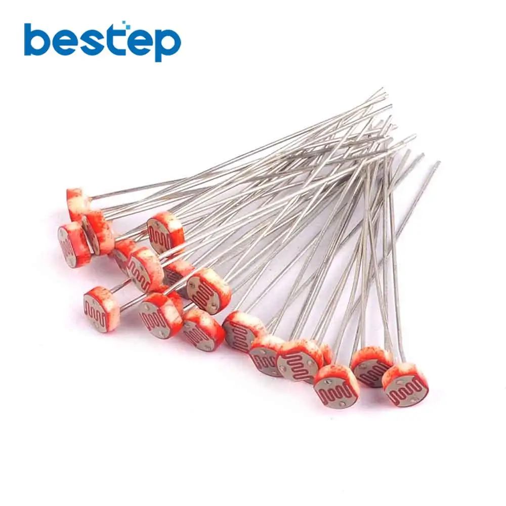 200PCS 5MM Photo Resistors Assortment Kit,GL5516 GL5528 GL5537 GL5539 ...
