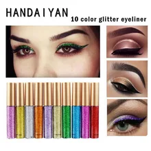 Жидкая блестящая подводка для глаз, тени для век, блестящие водостойкие, стойкий сверкающий макияж для глаз, алмазная блестящая подводка для глаз, косметика