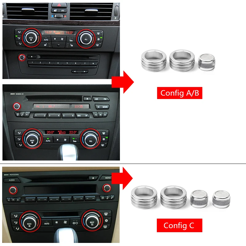 Airspeed алюминиевый сплав для BMW E90 аксессуары 2005-2012 для BMW E90 внутренняя отделка автомобиля кондиционер AC Регулятор Громкости Крышка