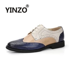 Большие размеры 40; качественные женские классические туфли-броги в стиле пэчворк; кожаные туфли на плоской подошве; женская обувь для отдыха в стиле ретро с вырезами