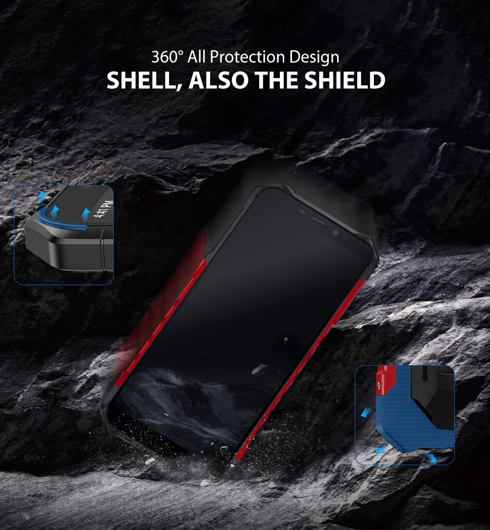 Ulefone Armor X3 Android 9,0 смартфон ОЗУ 2 Гб ПЗУ 32 Гб 5,5 ''четырехъядерный IP68 Водонепроницаемый Face ID мобильный телефон с двумя sim-картами