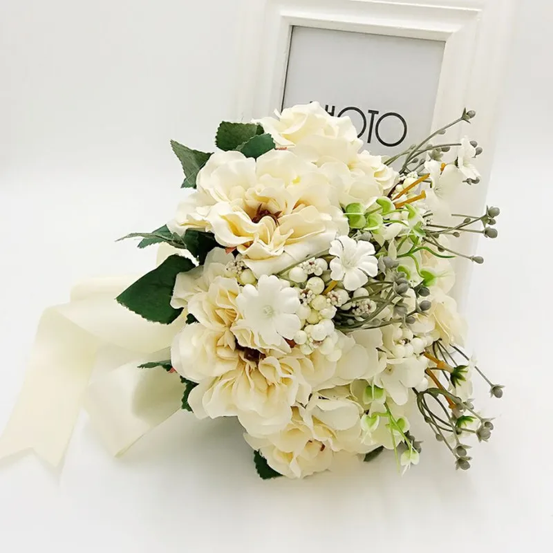 

Free Shipping Wedding Flowers Bridal Bouquets Bouquet De Mariage Buque De Casamento Brooch Bouquet Wedding Bouquet Ramos 0223D
