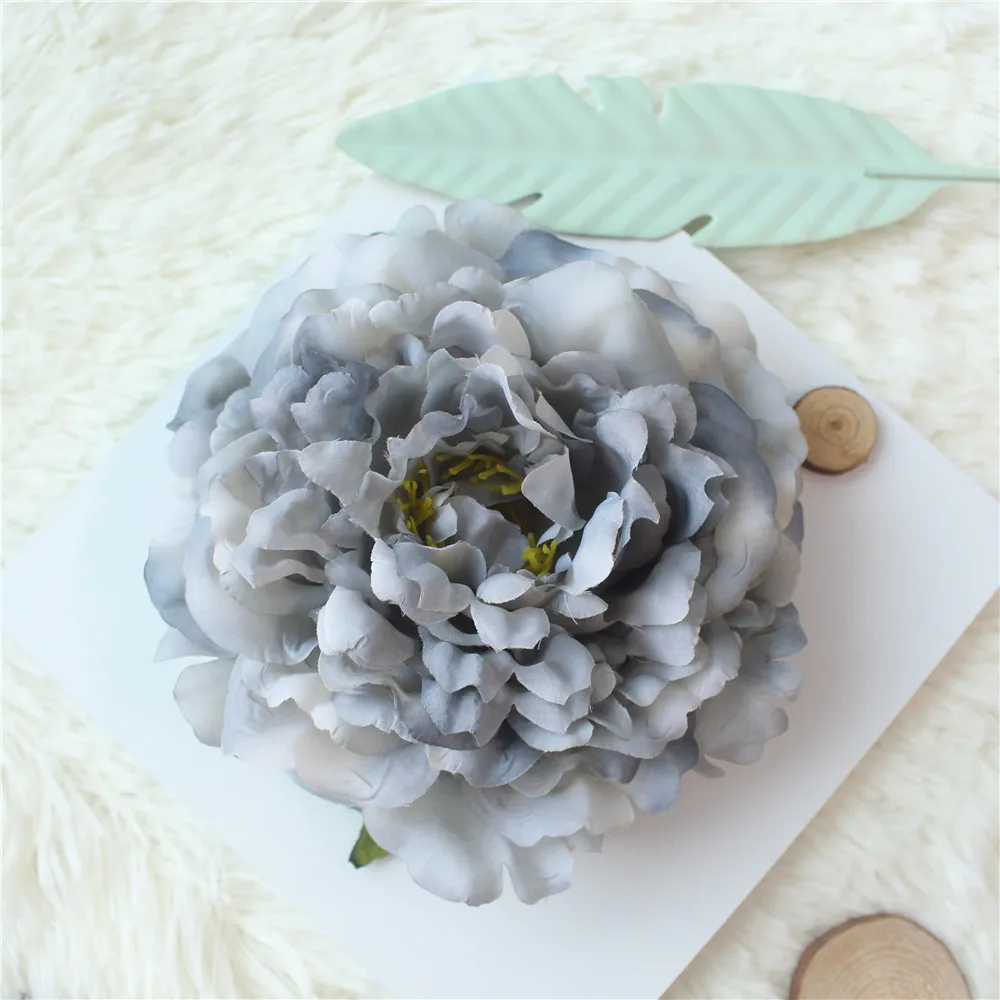 Big Rose Artificial Flower Head White Peonies Silk Red Artificial Flower Heads Wedding Flower Wall Garden Decoration  (11)