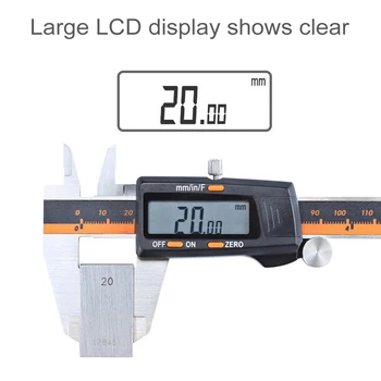 

150mm Digital Display Caliper Stainless Steel LCD Vernier Caliper Automatically Converts Measurements To Inches Or Millimeters