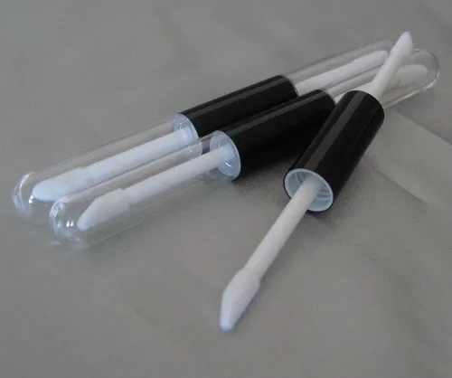 Tubo de Brilho Dividido em Carregamento Circular Transparente Labial Lcan Ser Dois Líquidos Diferentes Cada Lado 4 50 Pcs 2*4 ml pp 2 50 PCS 2*4 ML PP circular transparente