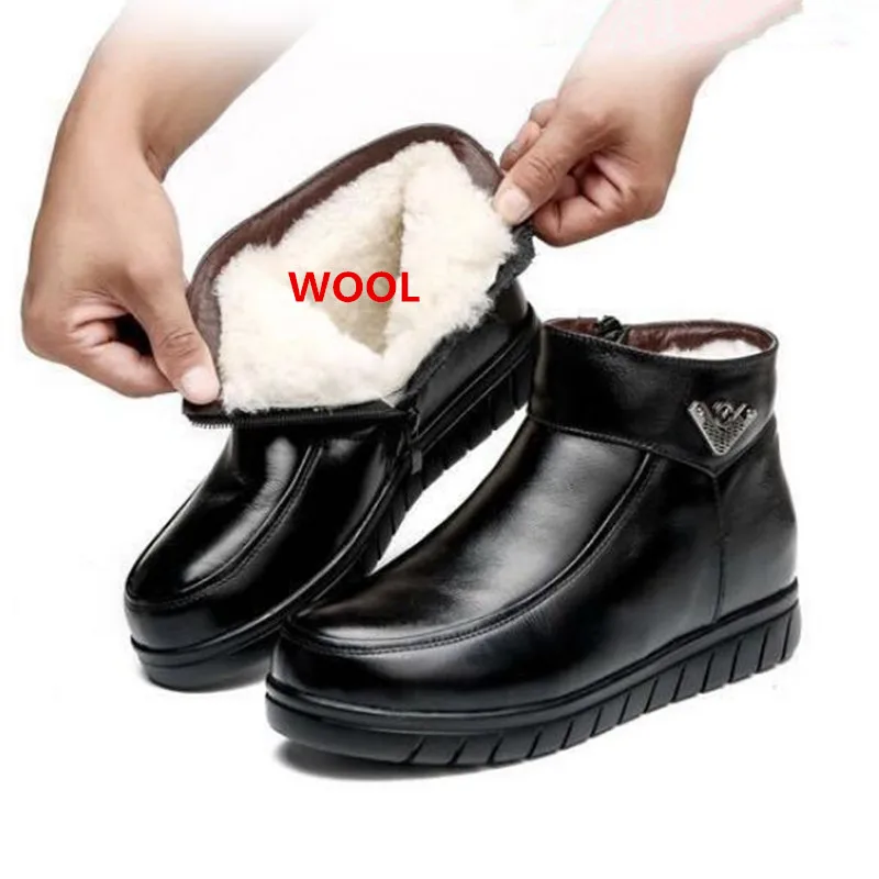 

ZXRYXGS Brand Shoes Cowhide Wool Boots Women Shoes Boots Flat Non-slip Wear Winter Boots Fashion Casual Warm Snow Boots New 2018