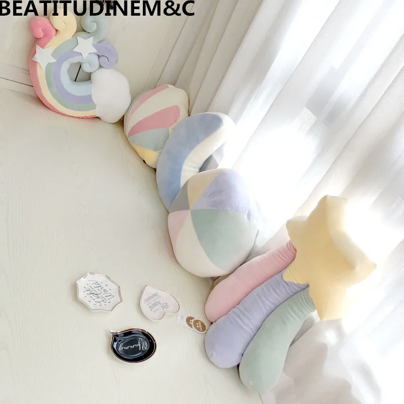  INS Nordic Style Stars Moon Clouds Plush Toy Office Sofa Car Bed Pillow Cushion Creative Home Decor