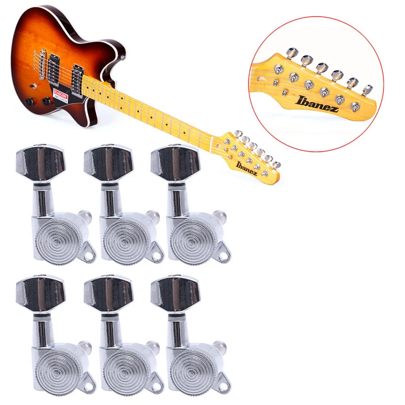 

6pcs Guitar String Tuning Pegs Locking Tuners Keys Machine Heads Chrome