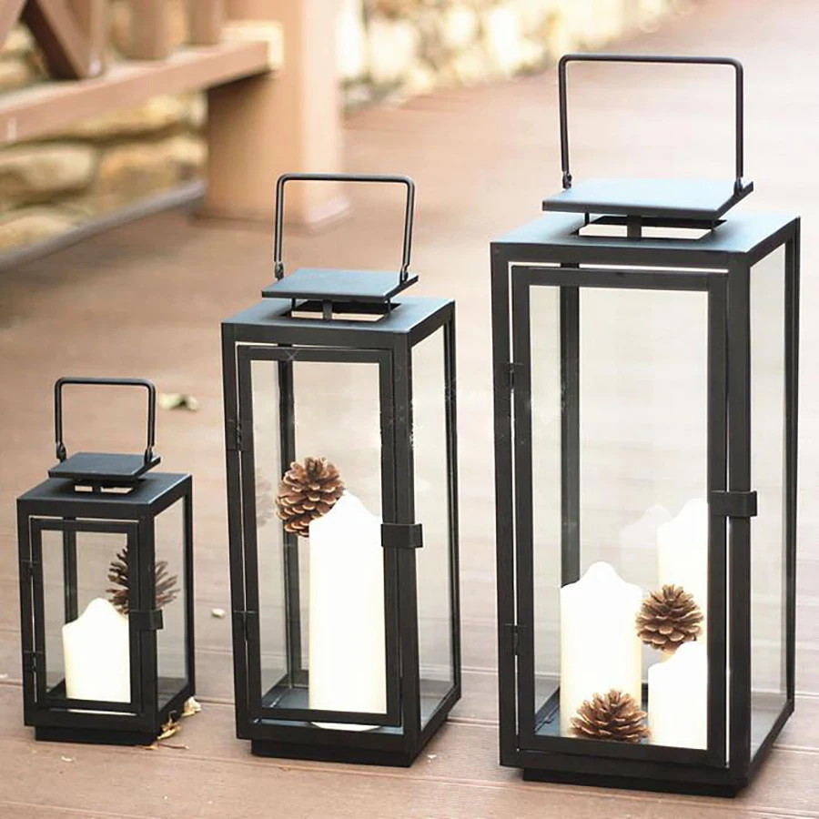 

European Style Simple Candle Holder Wrought Iron Weeding Birthday Christmas Candle Candle Lantern Diwali Decorations Home WZF059