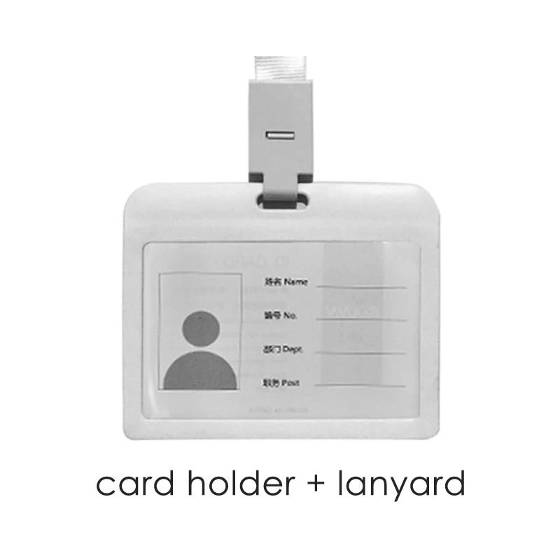 1pc Credit Card Holders Women Men Bank Card Neck Strap Card Bus ID holder students kids Identity badge with lanyard (3)