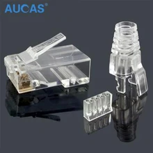 Aucas High Speed rj45 cat6 plug 8P8C computer network cable connector modular plug cat 3-piece suit Free Shipping