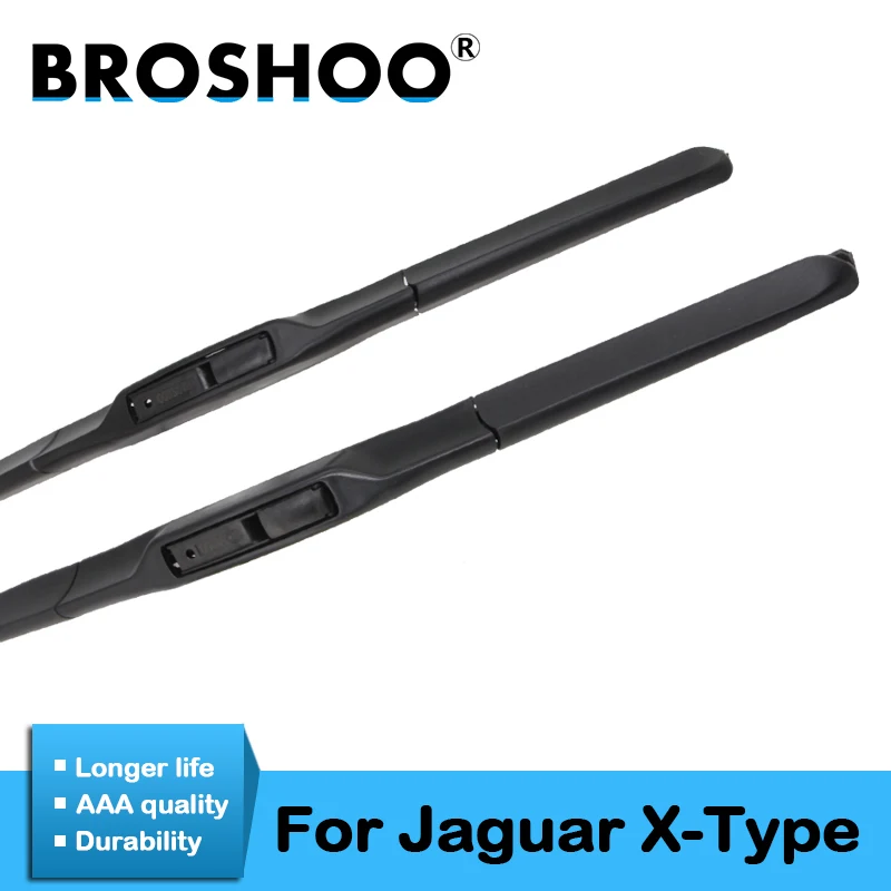 BROSHOO Car Windscreen Wipers Blade Natural Rubber For Jaguar X TYPE