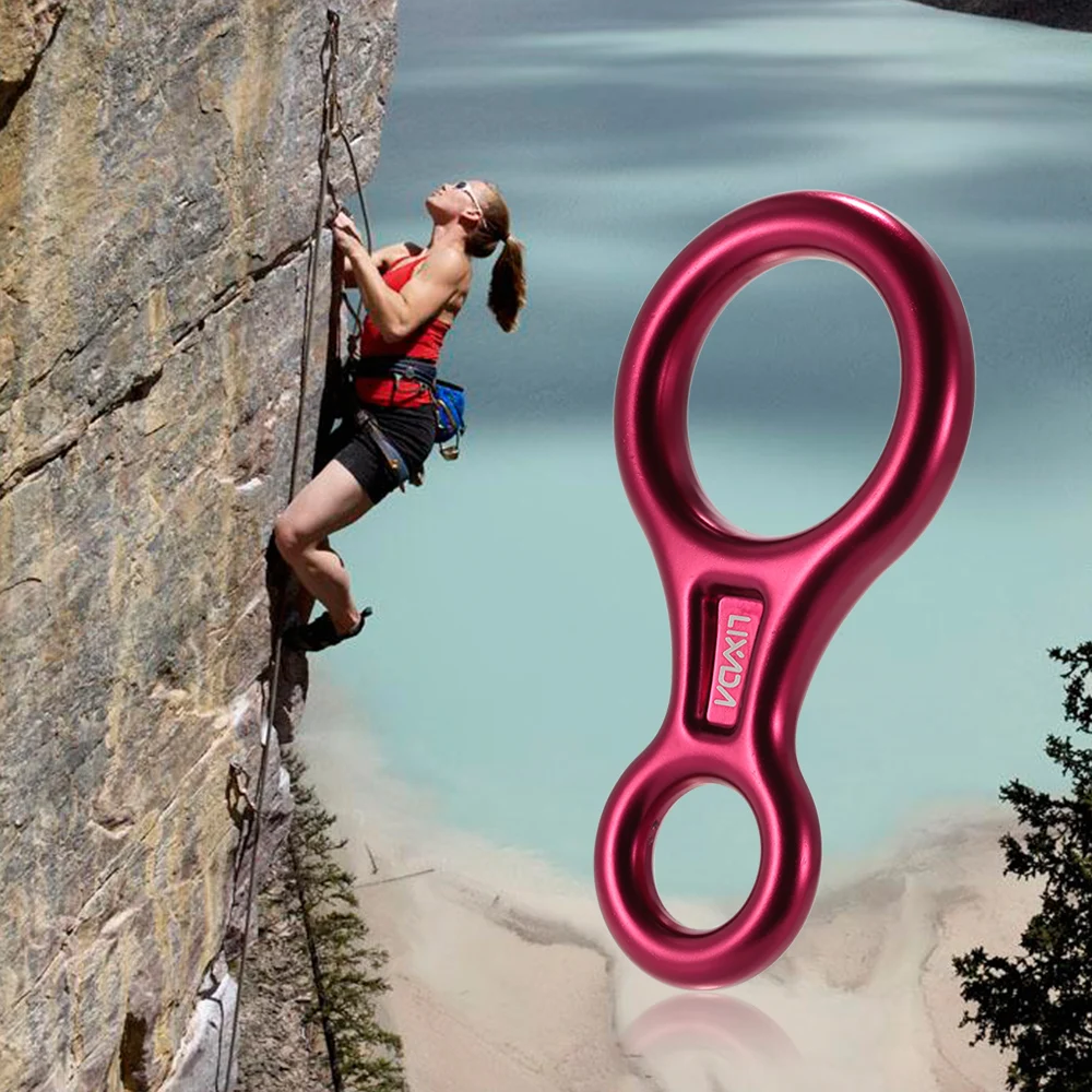 

Lixada 35KN Rescue Figure 8 Descender Outdoor O-ring Hook Rappel Device for Rappelling Belaying Rock Climbing Accessories