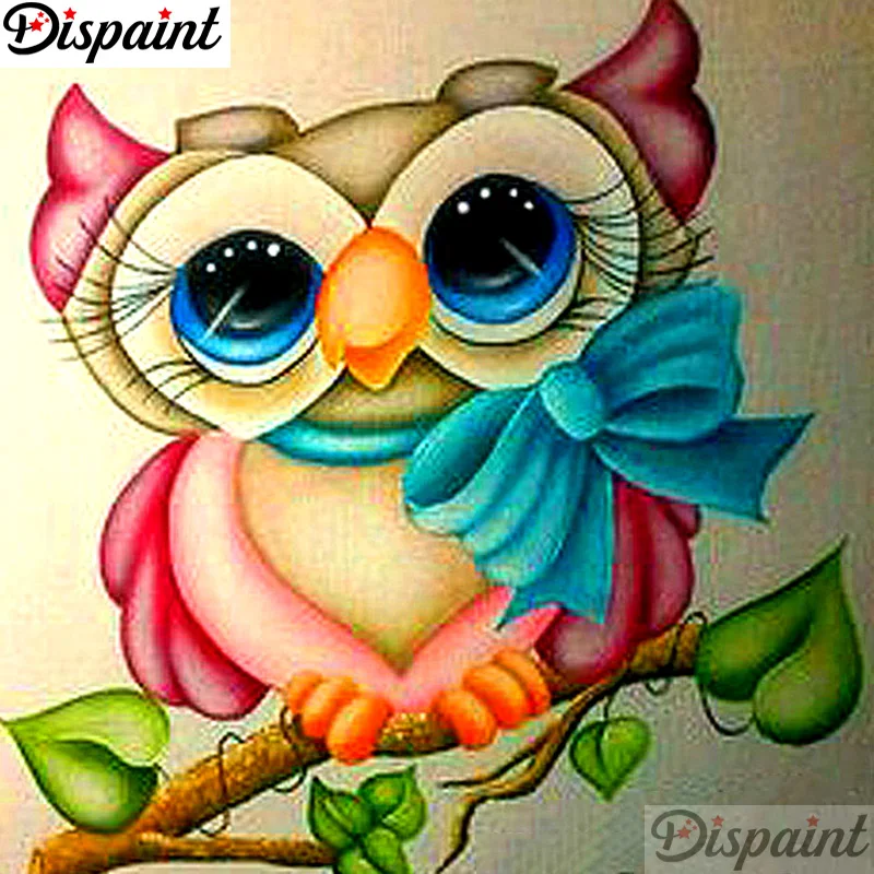 Dispaint Full Square/Round Drill 5D DIY Diamond Painting &quotCartoon owl scenery&quot Embroidery Cross Stitch 3D Home Decor Gift A11216 | Дом и
