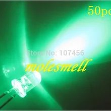 50 шт. 5 мм очень яркий зеленый светодиод светодиодные лампы 5 мм зеленый светодиод для 5 мм прозрачный круглый зеленый светодиод