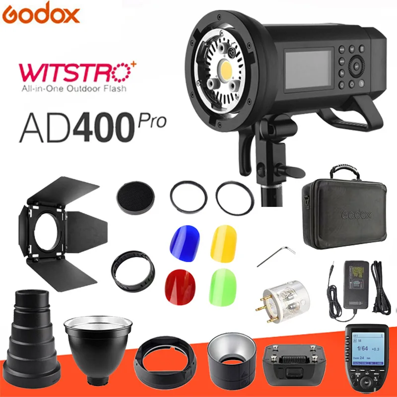 Godox AD400 Pro все-в-одном для съемки вне помещения с системой встроенный 2,4G Беспроводной X Системы+ софтбокс AD-S85S BD-08 SN-04 набор сот на выбор - Цвет: AD400pro kit 3