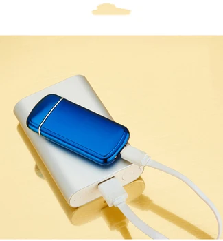 

2pcs/lot High Quality Electronic Cigarette lighter Windproof Metal pulse USB Rechargeable Electric Arc Cigar Cigarette Lighter