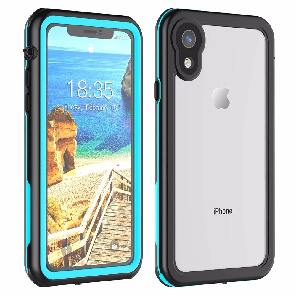 

For iPhone XR Waterproof case life water Shock Dirt Snow Proof Protection for iPhone Xr 6.1" case With Touch ID Case Cover
