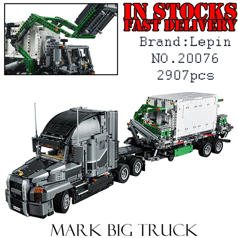 

LEPIN Techinc big truck 20076 2907PCS Building Blocks Bricks educational toys for children Christmas gifts brinquedos
