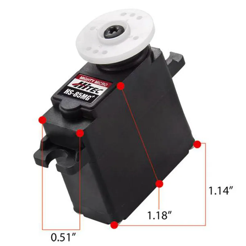 FATJAY HiTec HS 85MG + Премиум металлическая Шестерня микро сервопривод 3 5 кг/22 г для