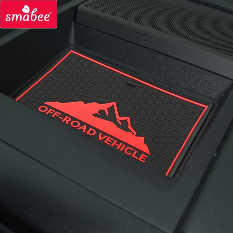 

smabee Gate slot mats For Ford F150 RAPTOR 2015-2017 XLT LARIAT Anti-Slip Mat 11pcs RED BLUE WHITE BLACK 11PCS