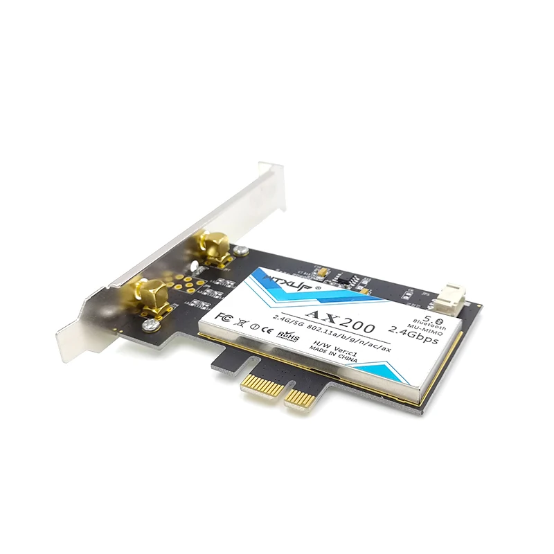 Беспроводная-AC AX200 802.11ac/ax 2400 Мбит/с настольная PCI-E 1X wifi карта для Intel AX200NGW адаптер+ Bluetooth 5,0 Mu-mimo