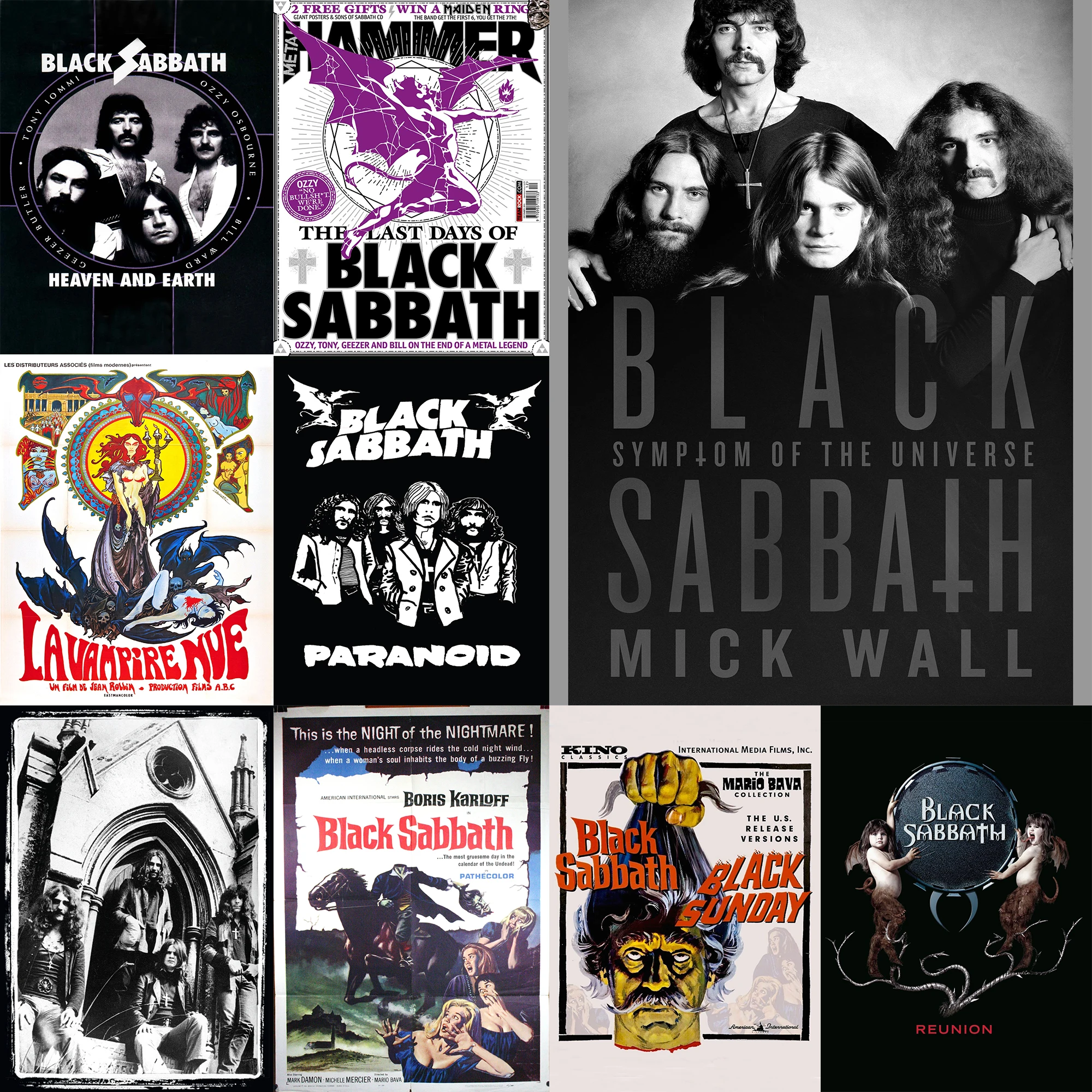 Black Sabbath плакат музыка наклейки на стену Высокое разрешение белая бумага с покрытием украшение дома искусство дома