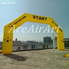 Yellow Customizable 10 m W inflatable arch,inflatable arch door challenge sport gate by Ace Air Art made in China