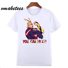 Футболки My Hero Academy, мужская одежда с коротким рукавом, Boku No Hero Academy, забавная Футболка с принтом аниме для мужчин и женщин