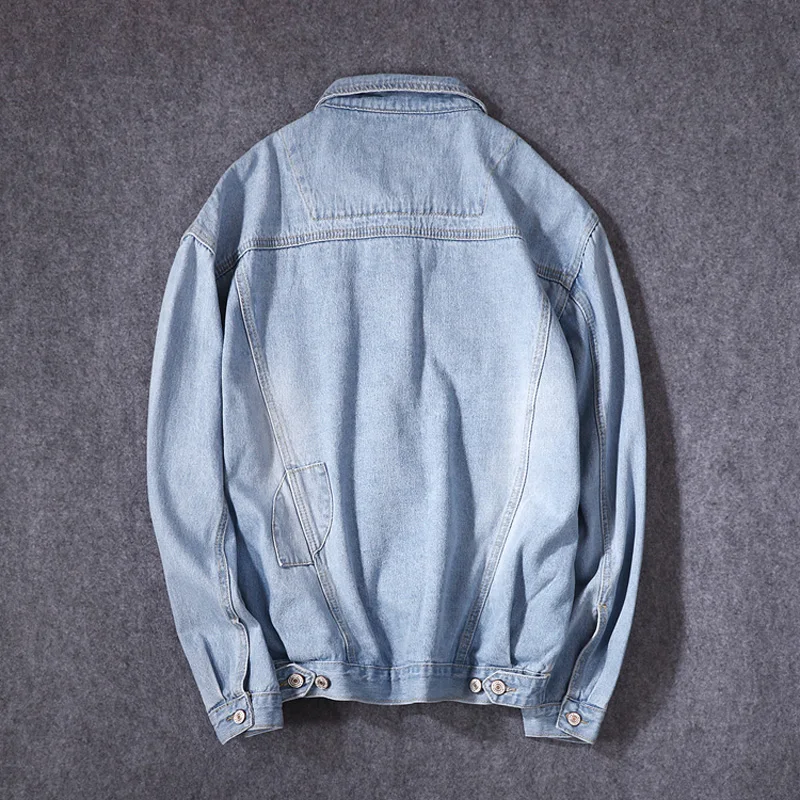 Spring Autumn Japanese Style Fashion Men Jacket Simple Cotton Coats Denim Jacket Men Vintage Streetwear Classical Jacket hombre Spring Autumn Japanese Style Fashion Men Jacket Simple Cotton Coats Denim Jacket Men Vintage Streetwear Classical Jacket hombre