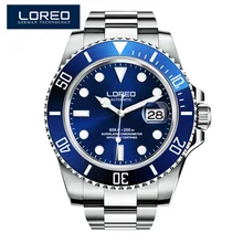 LOREO водонепроницаемые спортивные часы 200 м мужские известные механические часы мужские часы Relojes Deportivos Herren Uhren Reloj Hombre Montre