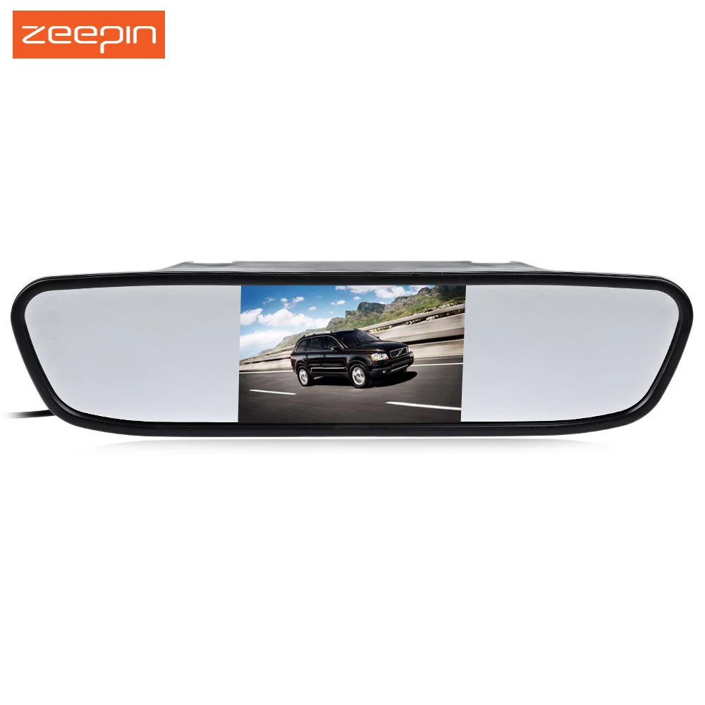 

Zeepin 4.3 Inch Full HD Car Rearview Mirror 12V LCD Reversing Car Rear View Monitor With Night Vision Auto Parking Monitor
