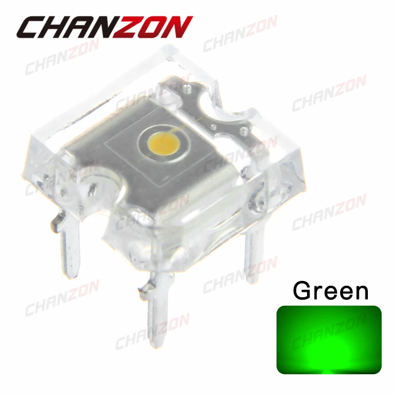 Прозрачный СВЕТОДИОДНЫЙ диодный светильник Piranha Green Super Flux 3 в 100 шт. широкий угол