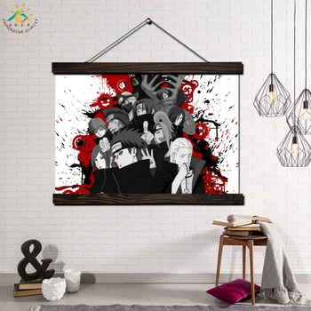 

Cool Black Naruto Modern Wall Art Print Pop Art Picture And Poster Frame Hanging Scroll Canvas Painting Home Decor