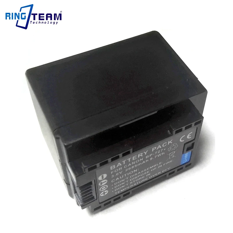 Декодированный BP 727 BP727 цифровой батарейный блок для камер Canon HF M50 M500 M52 R30 R300 R32 M56