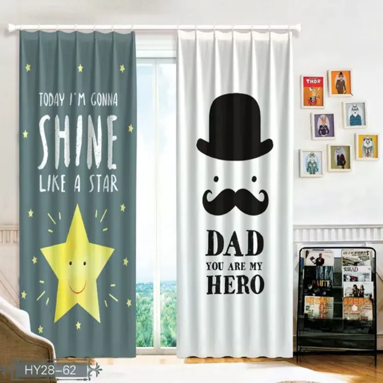 

Window 3D Simple Curtain Living Room Modern Home Goods Window Treatments Polyester Printed 3d Curtains For Bedroom