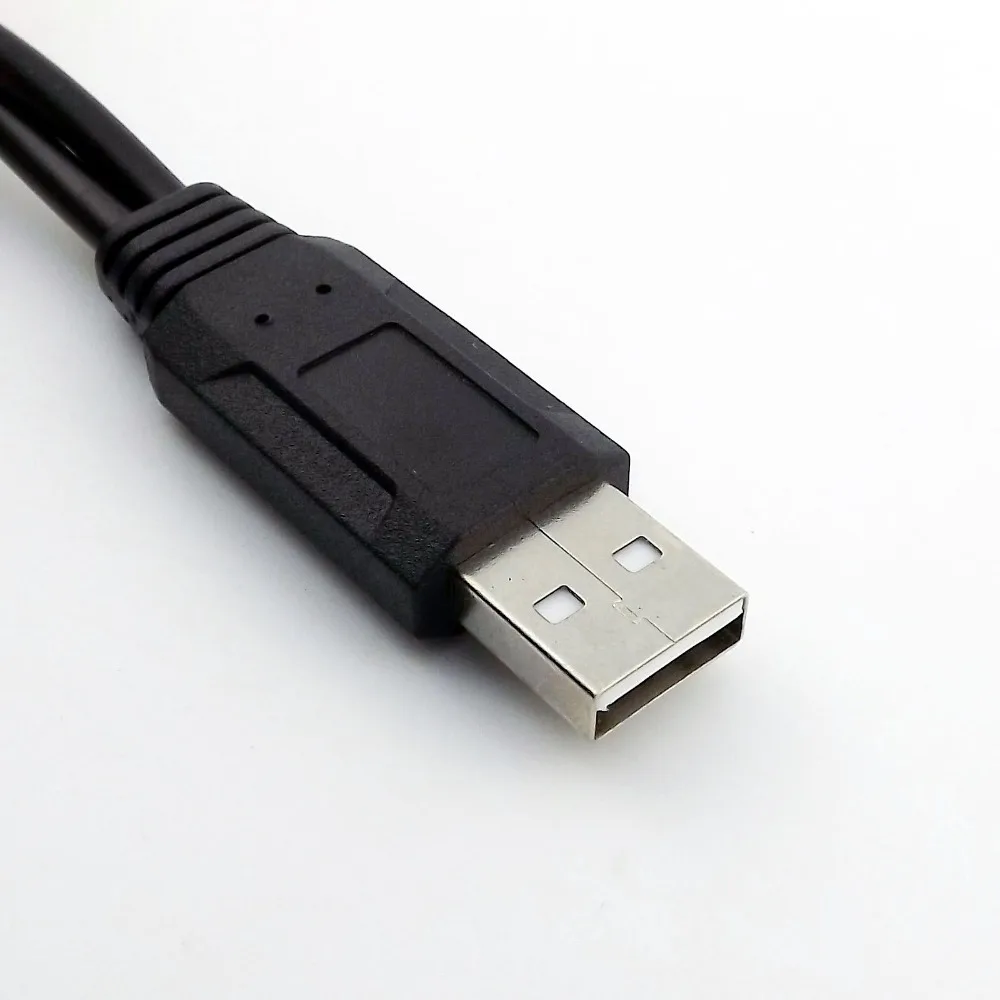 1х USB 2,0 A штекер в двойной USB Micro штекер Y разветвитель данных разъем зарядного устройства кабель-адаптер Шнур 30 см/1 фут