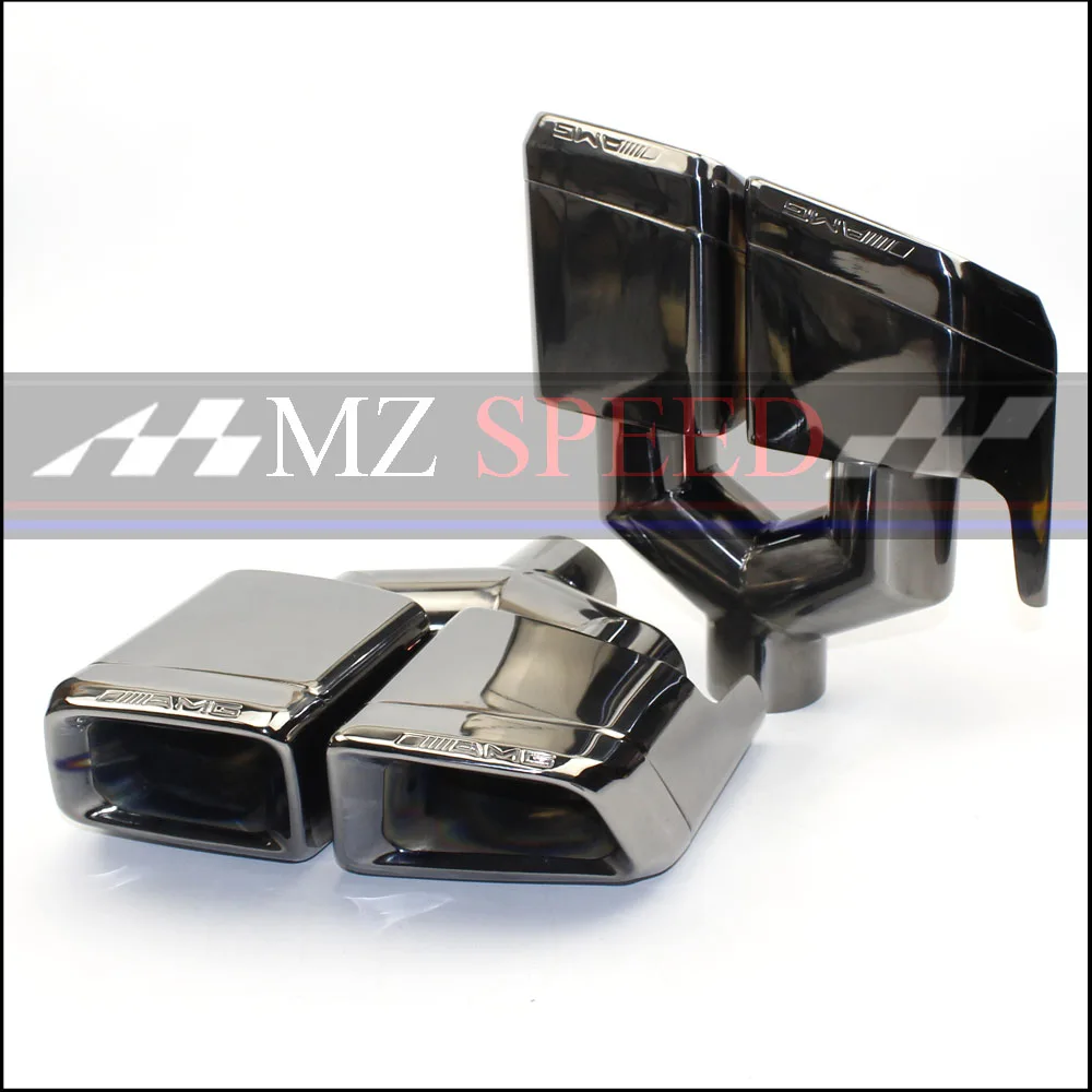

Exhaust muffler with logo Dual Outlet Exhaust Tips Muffler End Pipe Fit For Benz W212 W207 W204 ( Y modeling )