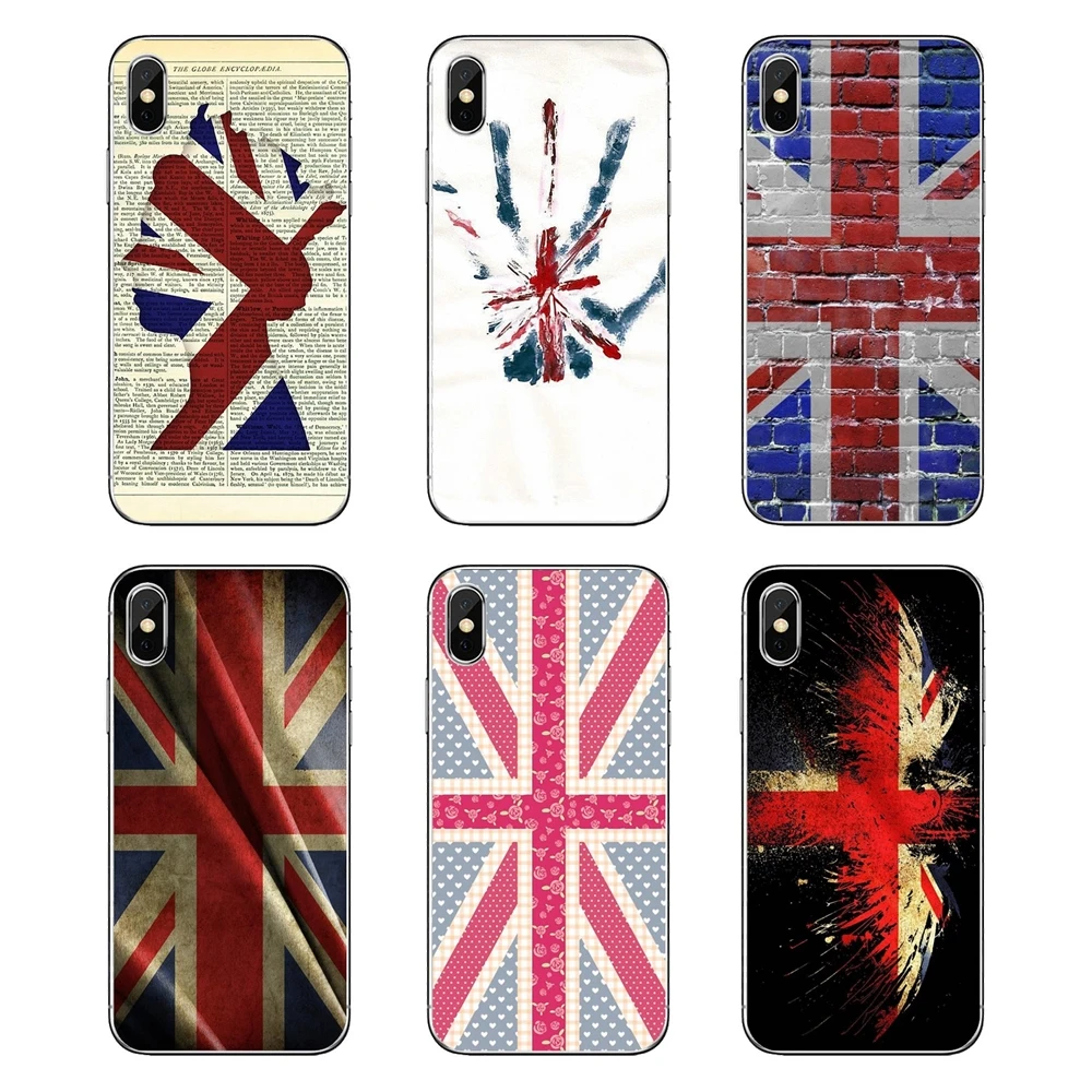 

england british english uk flag Union Jack For Xiaomi Mi A1 A2 5X 6X 8 lite SE Pro Max Mix 2 2S 3 Mi5 Mi5S Soft Transparent Case