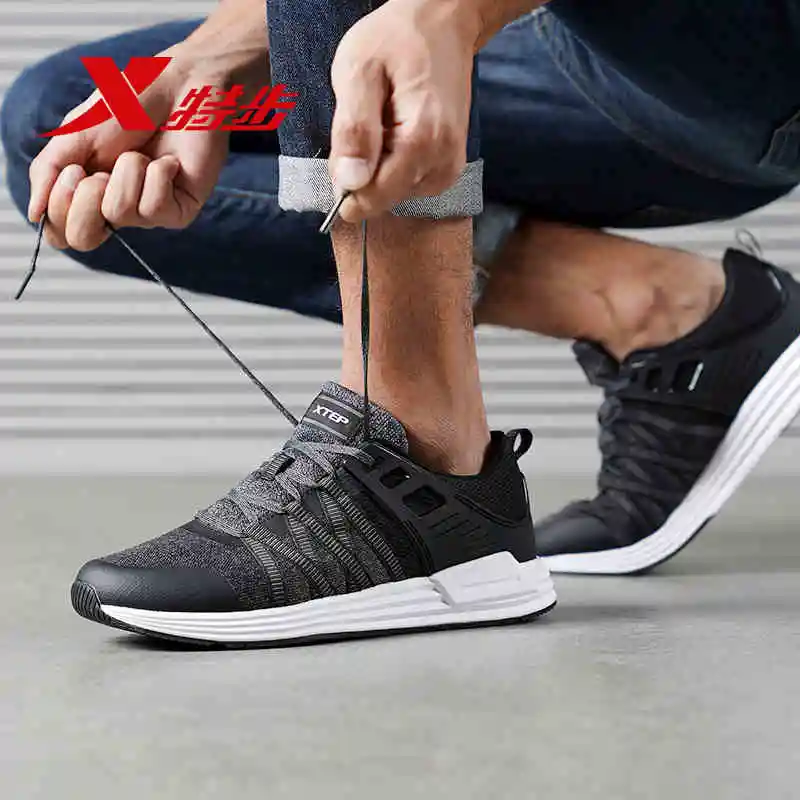 982119329035 Xtep men's casual shoes 2019 spring new stitching urban casual light fashion travel sports shoes